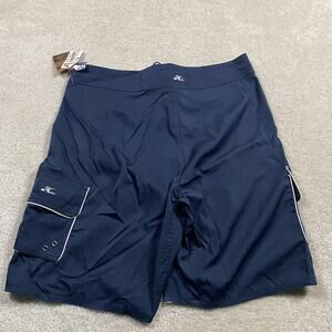 Hobie Swim Trunks Mens 38 Blue Board Shorts Cargo Pocket Drawstring Quick Dry